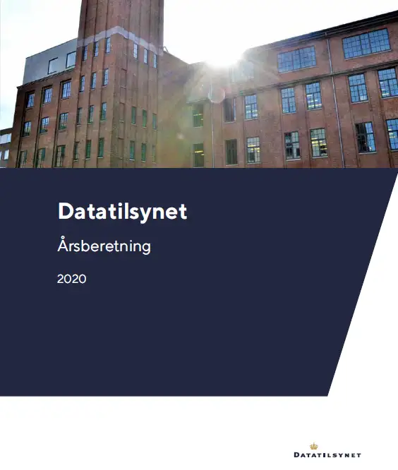 Forsiden på Datatilsynets årsberetning 2020